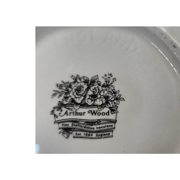 Antique Arthur Wood Pansy Teapot Fine Staffordshire Ironstone - Picture 4 of 6